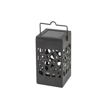 LED solární závěsná zahradní lampa MORA 0.07W 3000K IP23 Lucerna 10cm Černá RABALUX