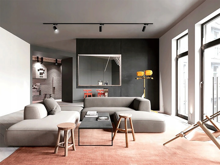 GU10 Matt Black Track reflektorová lampa pro jednofázové tratě