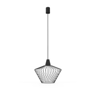 WAVE S 8858 Nowodvorski Černé drátěné stropní svítidlo s paticí E27 ?40 cm Minimalist