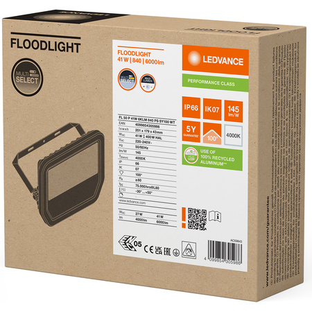 LED reflektor 41W 6000lm 4000K IP66 bílý LEDVANCE reflektor