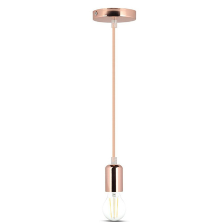 Závěsné svítidlo E27 Chrome Rose Gold stínítko VT-7448 V-TAC