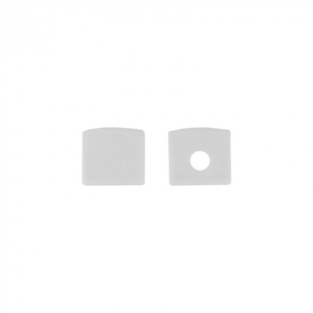 Hliníkový LED profil pro sádrokarton REGIPS Podprofil pro dlaždice bílý 1m s průhledným difuzorem pro LED pásky + koncovky GN Ecolight series