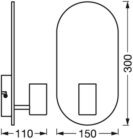 Dekorativní nástěnné svítidlo na zeď E27 Hnědá černá Dekor Ledvance.