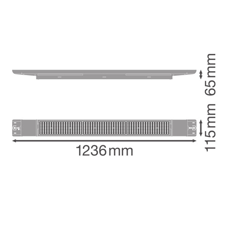 73W 11315lm 4000K neutrální stmívatelné bílé nízké zálivové svítidlo Flex Ledvance Linear Strip Light Fixture