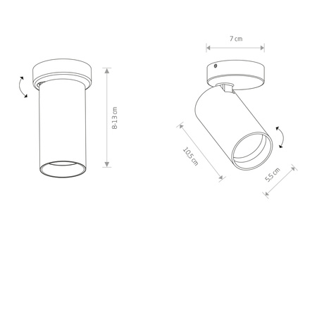 MONO I 7807 Nowodvorski Bílý bodový reflektor GU10 pro povrchovou montáž Moderní
