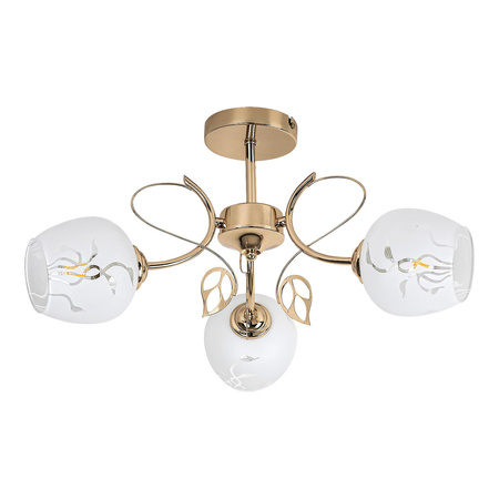 Stropní svítidlo 3x E27 Gold Classic Fauna Rabalux