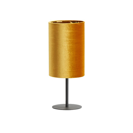 TERCINO ORANGE Velurové stínidlo Černá a medová Elegantní E27 5534 TK Lighting Stolní lampa Noční stolek