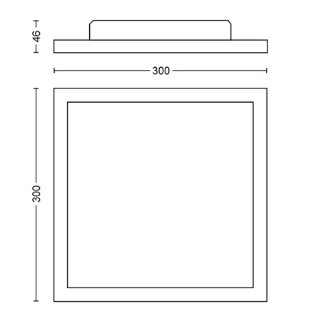 Povrchový LED panel Aurelle Black 19W CCT 30cm PHILIPS HUE Bluetooth + stmívač