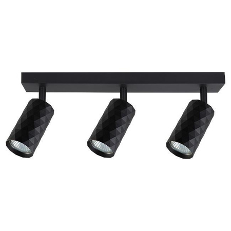 Spot Tuba Reflector Halogenové stropní svítidlo 3x GU10 Moving Black Glamour Masterled