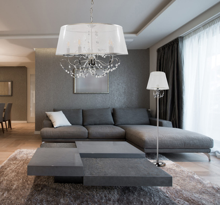 ABBAZIA Stropní závěsná lampa 5xE14 Bílá 120cm - GOLDLUX (Polux)