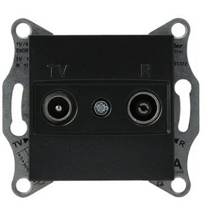 Jeden RTV terminál Anténní zásuvka 1dB bez rámu Asfora Anthracite