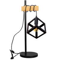 ŠVÉDSKO Stojací stolní lampa 1x E27 Dřevo Black GOLDLUX (Polux)