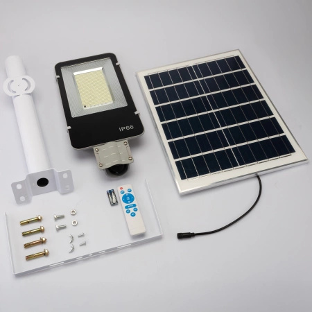 LED solární pouliční lampa 1000W 6500K lucerna s držákem a dálkovým ovládáním