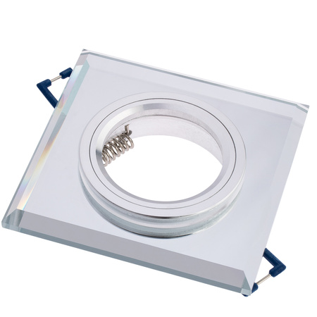 Skleněné Podhledové svítidlo GU10, MR15 Stálá Čtvercová ARIEL + LED GU10, 6W 3000K 120° LUMILED