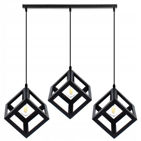 Stropní závěsné svítidlo TALUS Geometrická závěsná kostka pro LED 3x E27 LUMILED