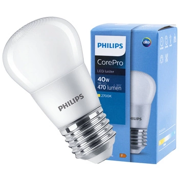 LED žárovka E27 5W = 40W 470lm 2700K Teplá bílá KULIČKA PHILIPS