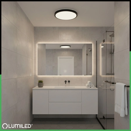 Plafond LED povrchová montáž MILEO 72W IP44 CCT White Round 50cm + LUMILED PILOT