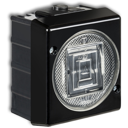 Spínač Hermetický jednopólový povrchově montovaný spínač Senior IP44 KARLIK Black