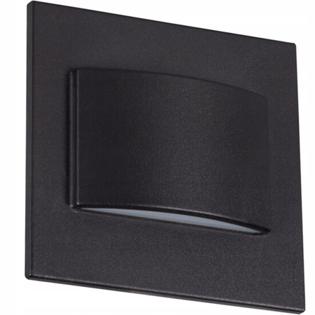 Schodišťové světlo LED 1,5W 30lm 3000K teplá bílá Square Black Erinus Kanlux