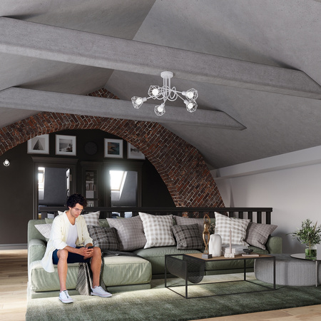 ARTEMIS 3 3xE14 Bílé moderní stropní svítidlo SOLLUX