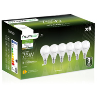 6x LED žárovka E14 Bulb 10W = 75W 1100lm 4000K Neutrální barva CCD 180° LUMILED