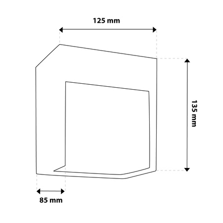 Zahradní nástěnná lampa LED Venkovní nástěnná lampa IP54 12W 3000K RUBUS LUMILED