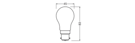 LED žárovka P45 B22d 3,4W = 40W 470lm 2700K Warm 300° Performance Class Ledvance