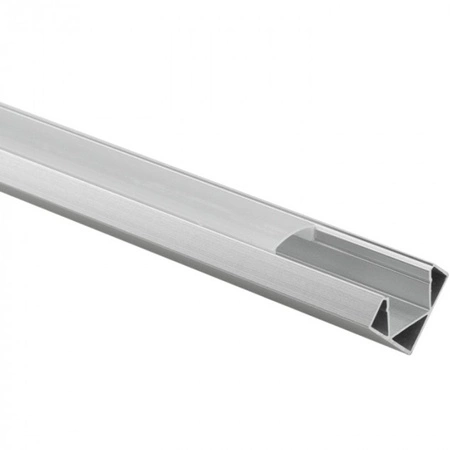 LED rohový hliníkový profil eloxovaný 2m s matným difuzorem pro LED pásky + koncovky Ecolight série R