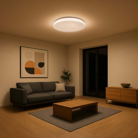 Plafond LED stropní svítidlo 100W 11200lm CCT 115° bílá Stmívatelné Pilot Pirius Sanico Goldlux