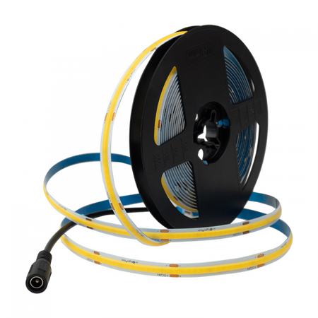 LED pásek COB 7W/m 630lm/m 320LED/m 24V 4000K neutrální bílá IP20 naviják 5m + napájecí zdroj + dálkové ovládání Ecolight