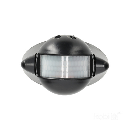 PIR detektor pohybu a soumraku LX39 180ST BLACK KOBI