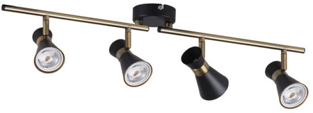 LED GU10 nastavitelné černé zlato Mileno Kanlux reflektorové stropní svítidlo