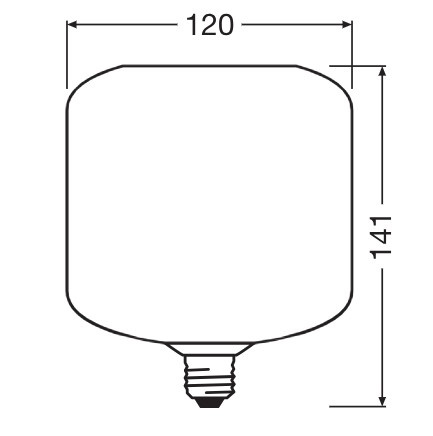 LED žárovka E27 Square 3,5W 300lm 2700K teplá bílá Decorative Blue Osram