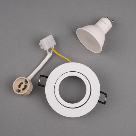 TRIX 3v1 GU10 6W 4000K WHITE MAT LUMILED kruhové halogenové svítidlo k zapuštění do zdi