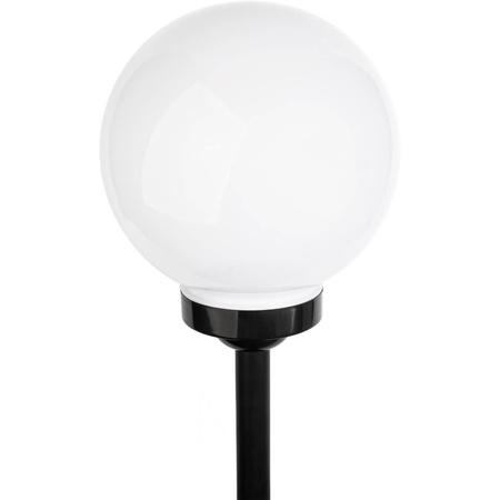 LED solární zahradní lampa s hroty bílá koule 25 cm