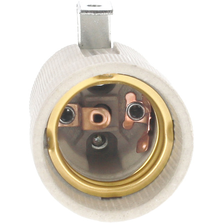 Porcelánová objímka žárovky E27 bílá PAWBOL