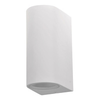 Venkovní nástěnné svítidlo shora dolů s LED 2x GU10 BOSTON GOLDLUX (Polux) ALUMINIUM White oválné