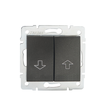 Spínač NO NO 10A Square Graphite LOGI Kanlux