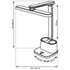Stolní lampa LED s organizérem 6W 400lm 4000lm neutrální 120° černá stmívatelná Bari Sanico Goldlux