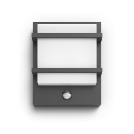 Zahradní lampa LED nástěnná lampa PETRONIA IR myGarden 12W 2700K IP44 se senzorem pohybu antracit PHILIPS