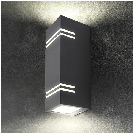 Zahradní venkovní nástěnné svítidlo 2x GU10 IP44 Grey Quazar Kobi