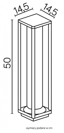 Venkovní stojací zahradní lampa POST Porto M1932-500 E27 50cm Su-Ma