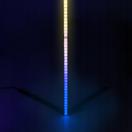 Rohová stojací stojací lampa bílá 20W RGB dálkový ovladač měnící barvu