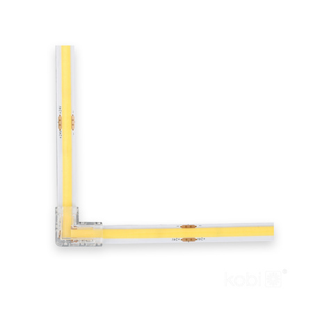 L konektor pro Tramo COB LED pásky Clik Transparent 8mm Kobi