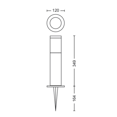 Základní sada PEDESTAL Pack GardenLink 6W 12V 2700K IP44 Tyč antracit PHILIPS
