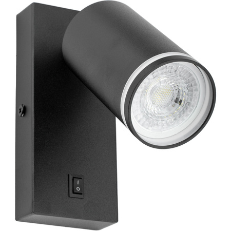 Nástěnné svítidlo GU10 RING s černým vypínačem