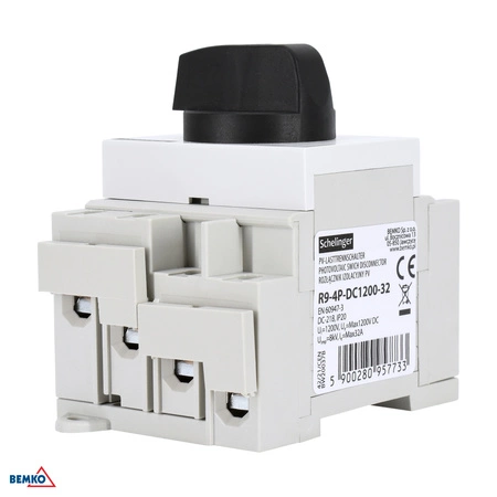 Hlavní odpojovač PV 4-pólový 1200V IP20 32A Schelinger