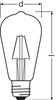 LED žárovka ST64 E27 2,5W = 25W 250lm 2700K Warm 300° Retrofit Filament CLASSIC Osram