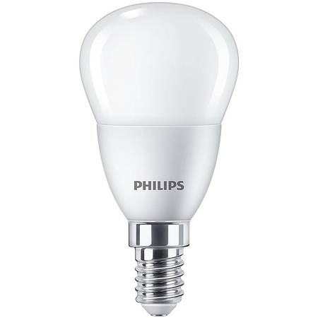 E14 P45 LED žárovka 5W = 40W 470lm 4000K Neutrální bila PHILIPS CorePro