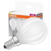 3x LED žárovka E14 P45 5.5W = 60W 806lm 4000K Neutrální bila 300° vlákno OSRAM BASE